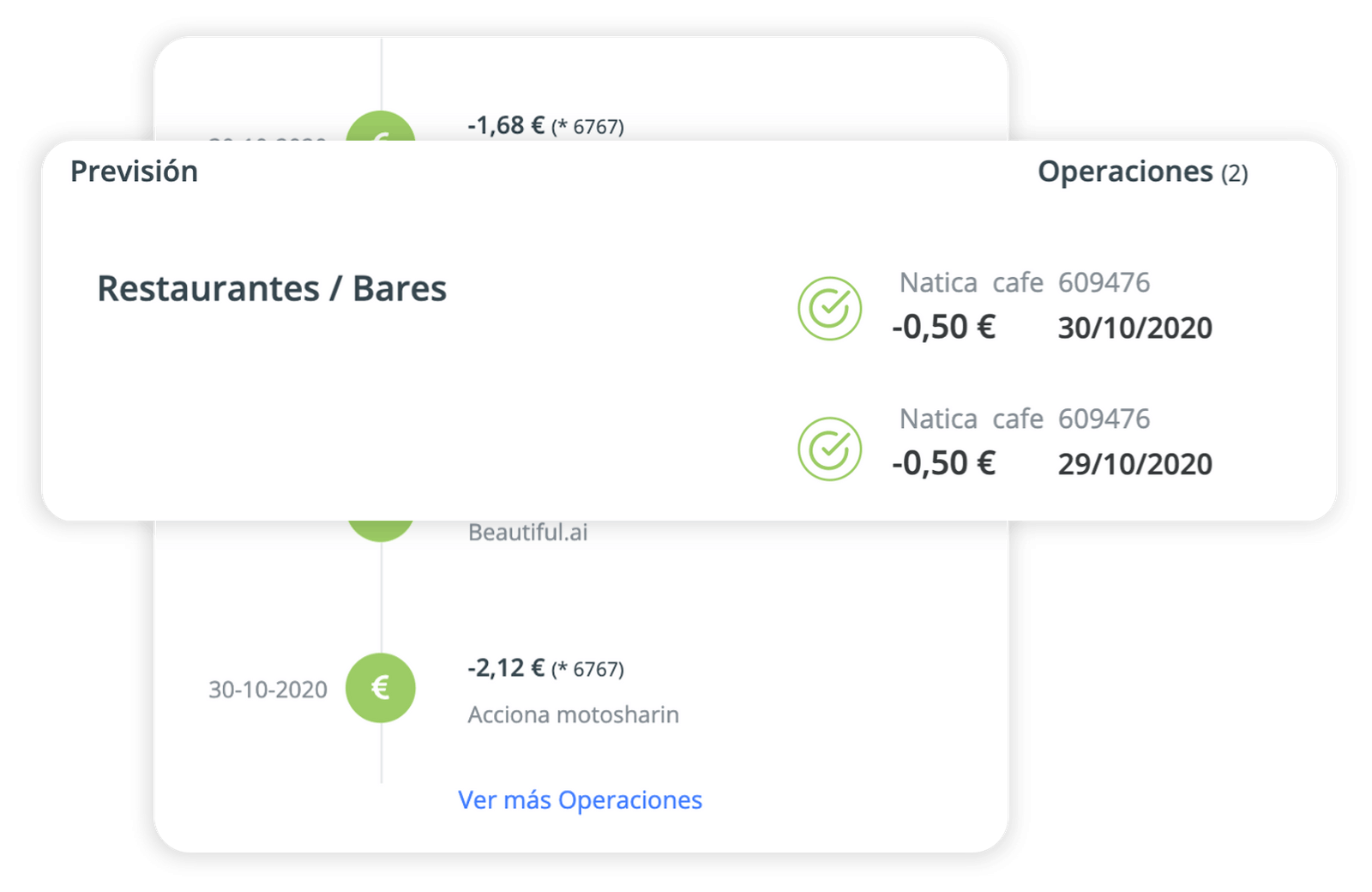 Actualización automática de movimientos