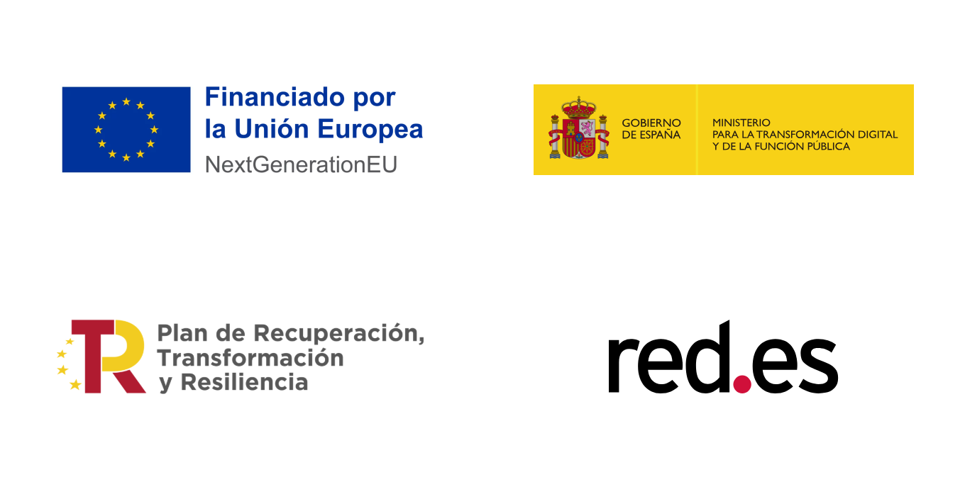 Financiado por la Unión Europea – NextGenerationEU · Gobierno de España – Ministerio para la Transformación Digital y de la Función Pública · Plan de Recuperación, Transformación y Resiliencia · Red.es