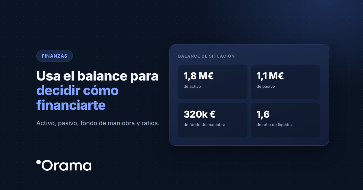 Portada: Usa el balance para decidir cómo financiarte