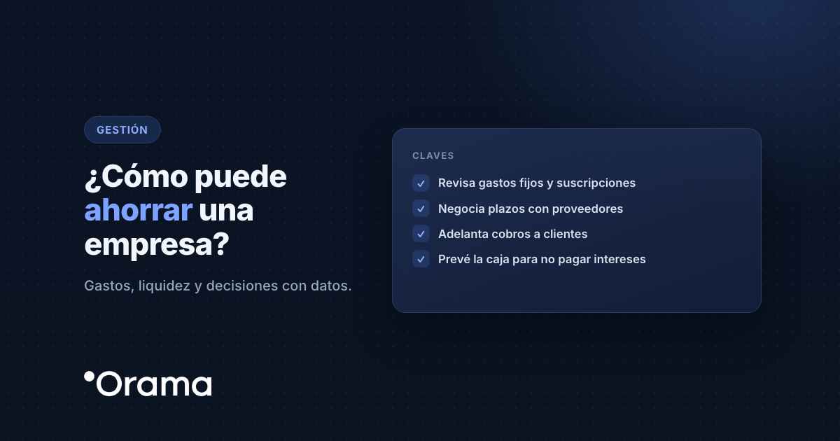 Portada: ¿Cómo puede ahorrar una empresa?