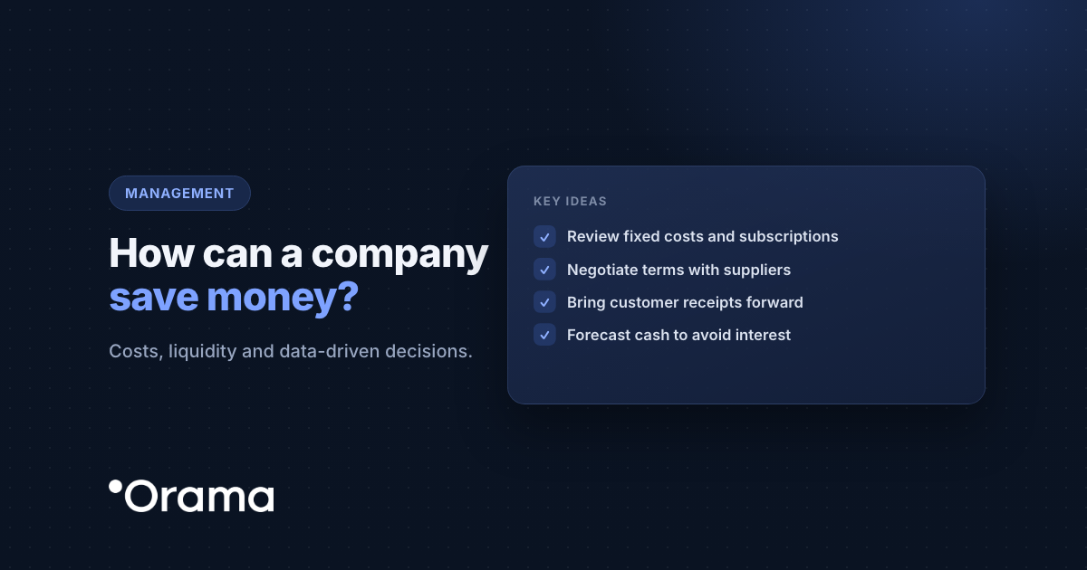 Cover: How can a company save money?