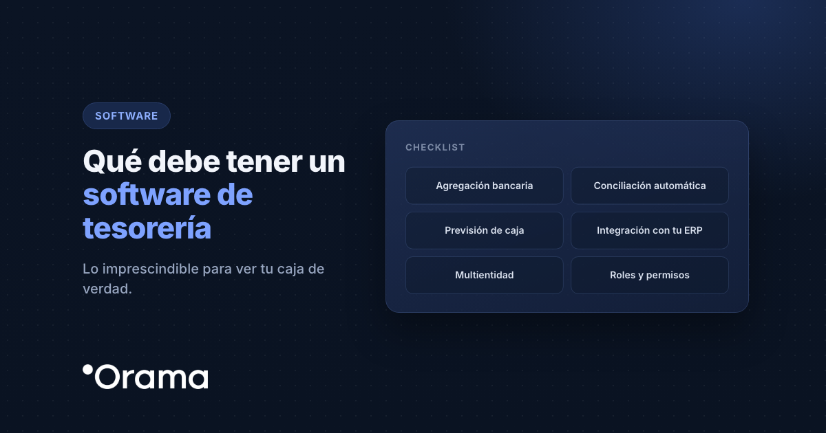 Portada: Qué debe tener un software de tesorería